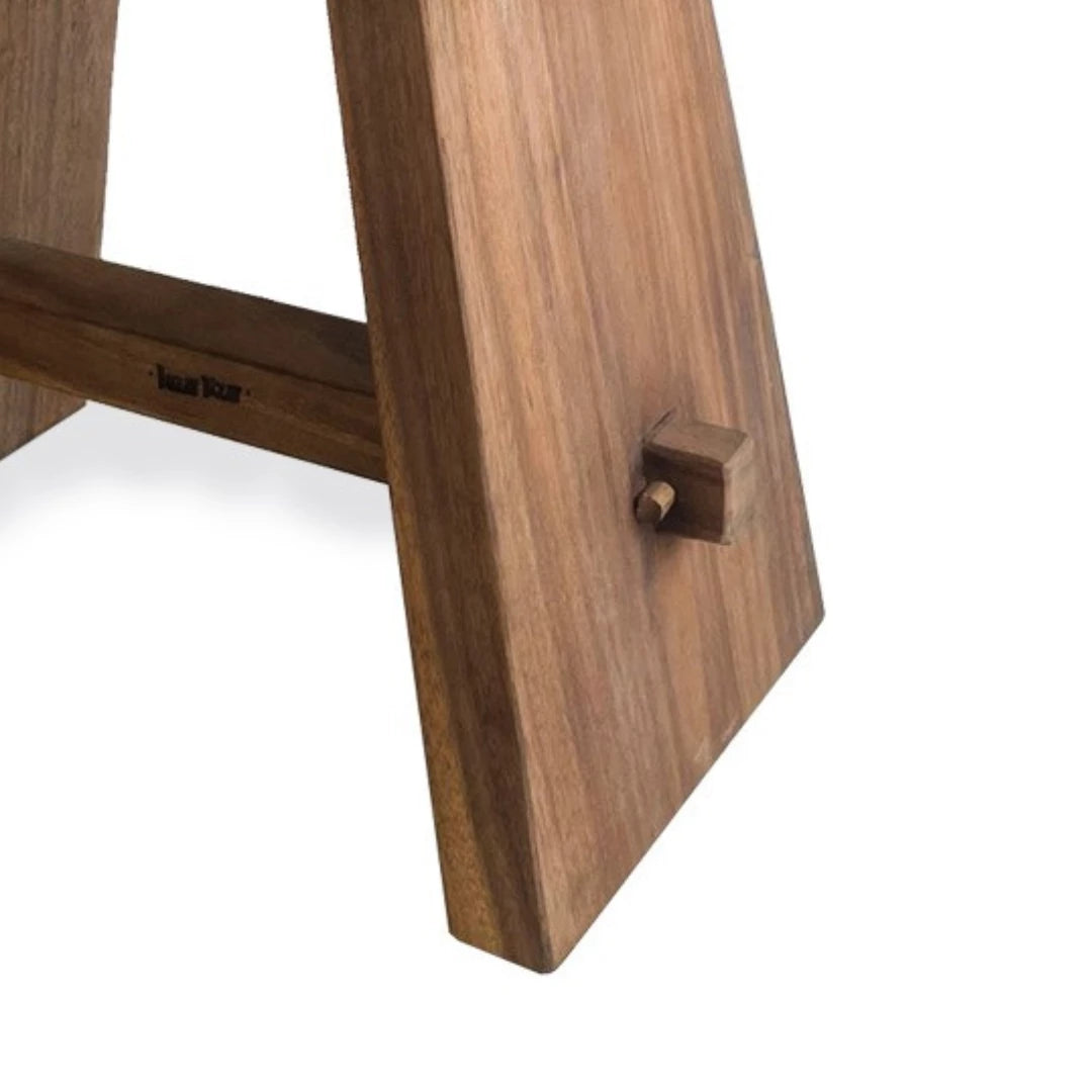The Suar Stool with Leather - Natural Black_40