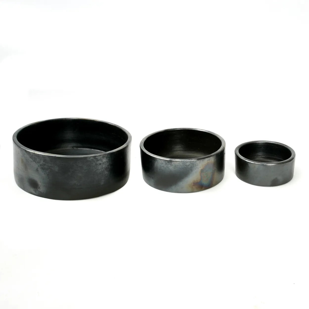 The Burnt Cylinder Dish - Black - Set of 3