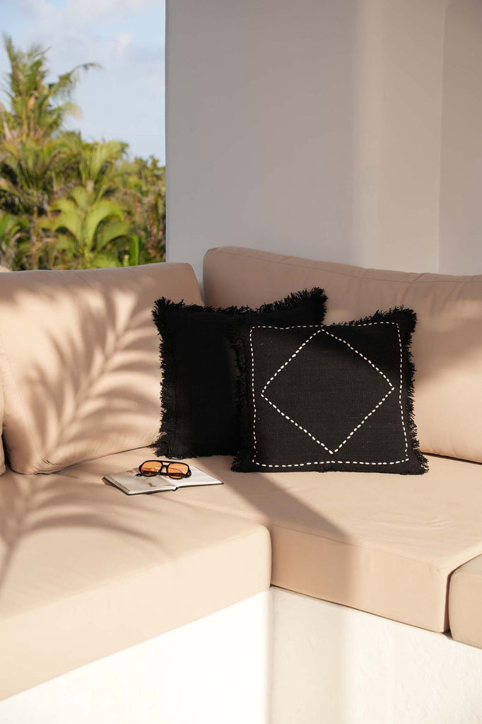 The Kasbah Cushion Cover - Black and White