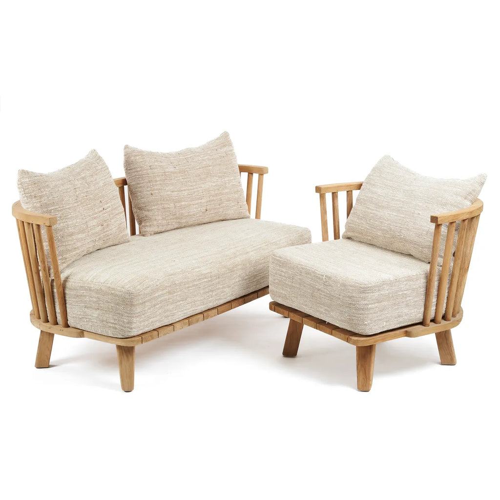 The Malawi Two-seater Sofa - Natural Beige