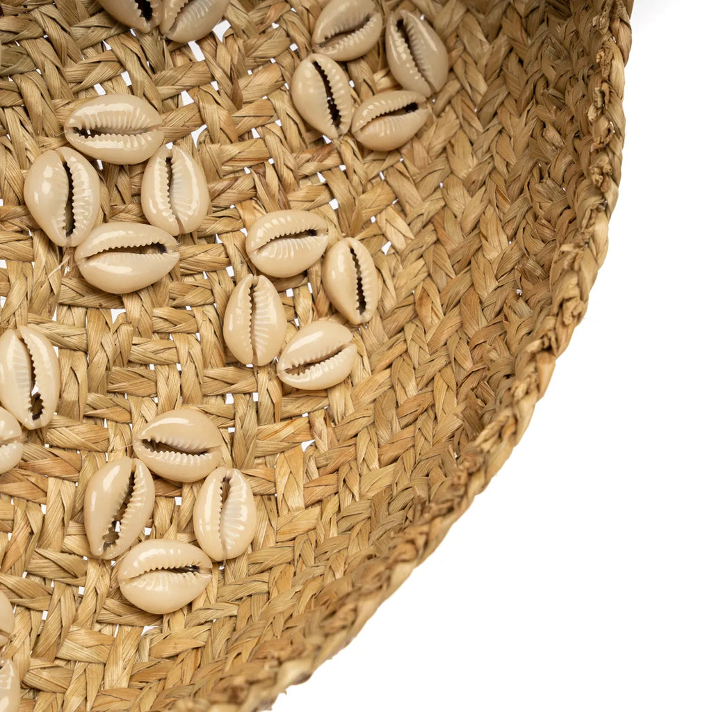 Assiette coquillage Caribe Blanc naturel M