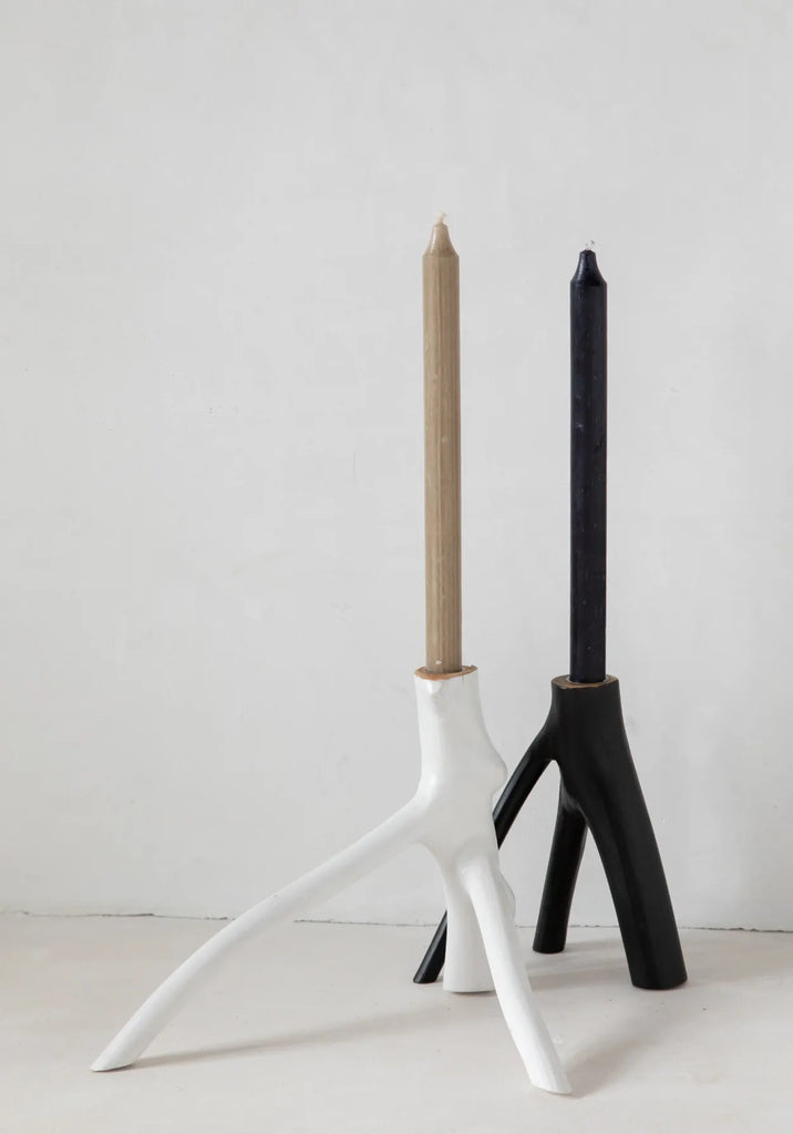 The Triple Branch Candle Holder - Black