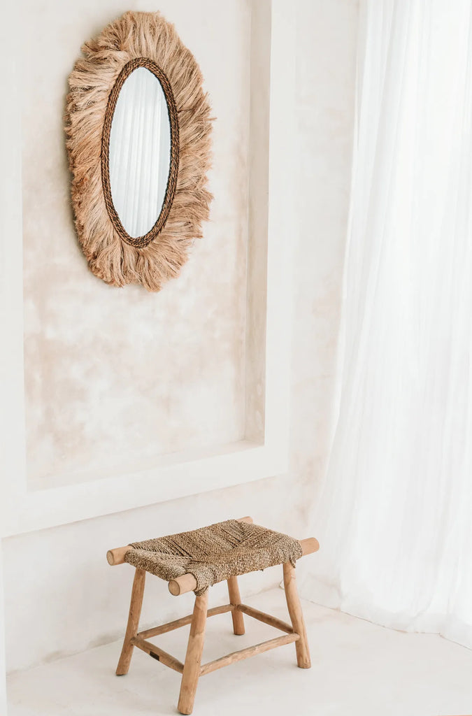 The Porto Seagrass Stool - Natural - M