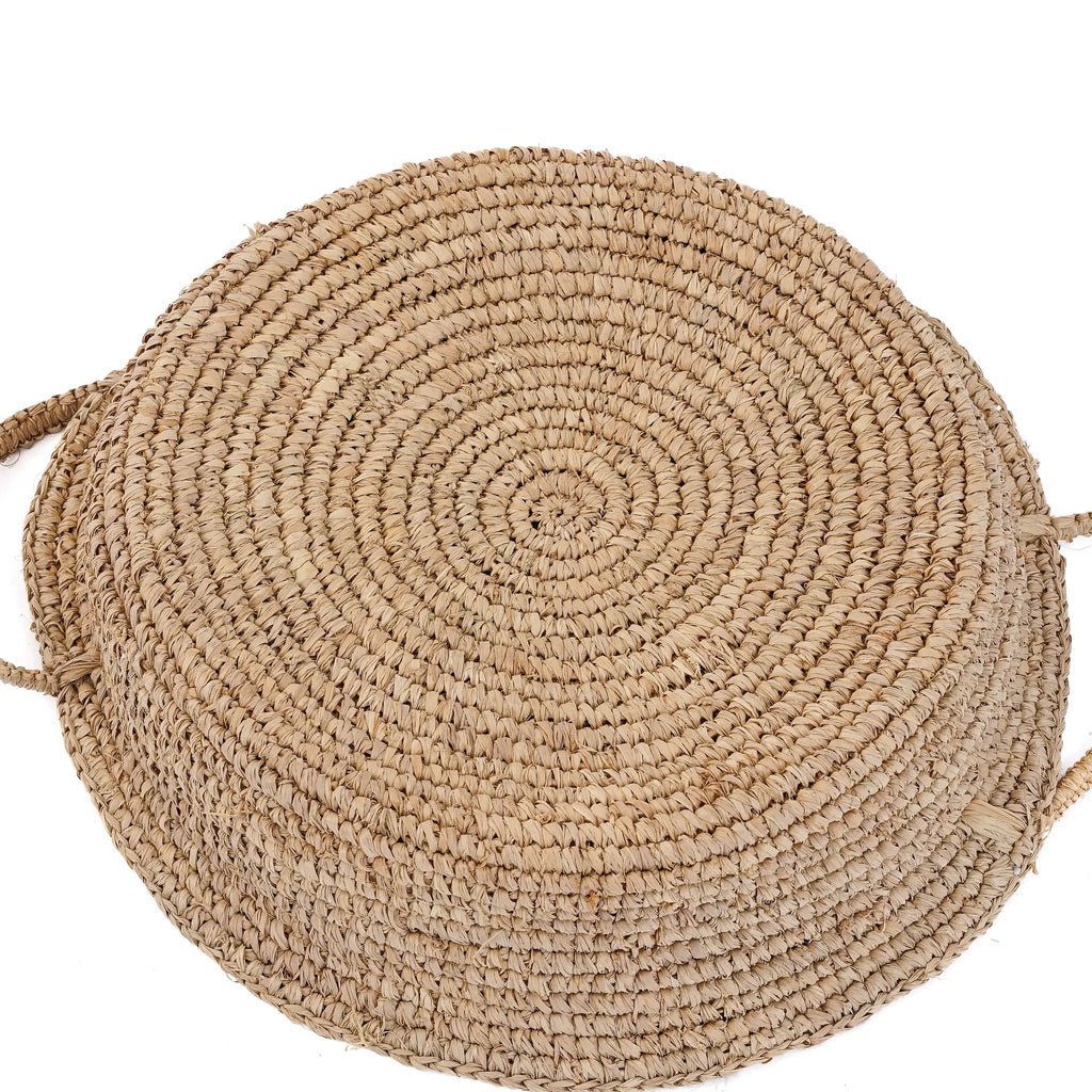 De Raffia Mand Dienbladen - Natuurlijk - L