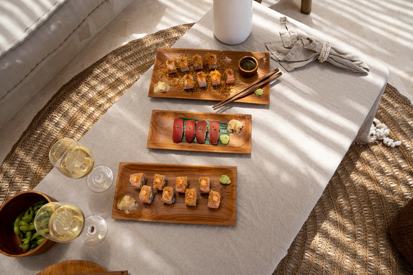 Linen Tablecloth - Beige - 150x200