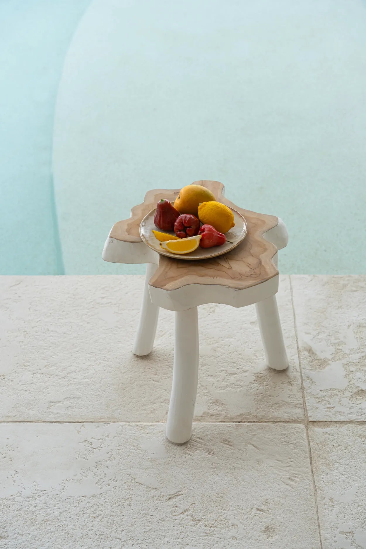 The organic side table - Natural White