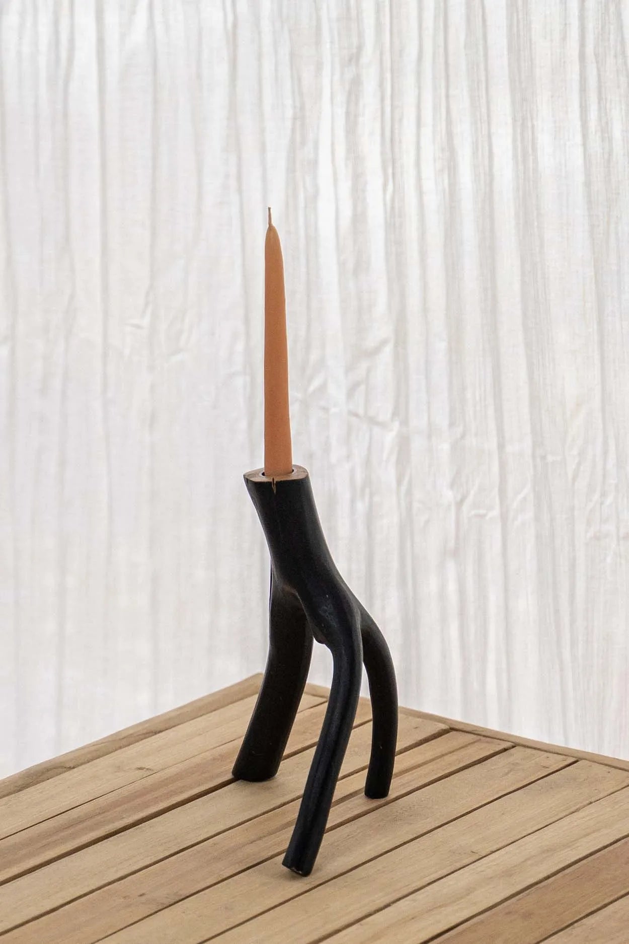 The Triple Branch Candle Holder - Black