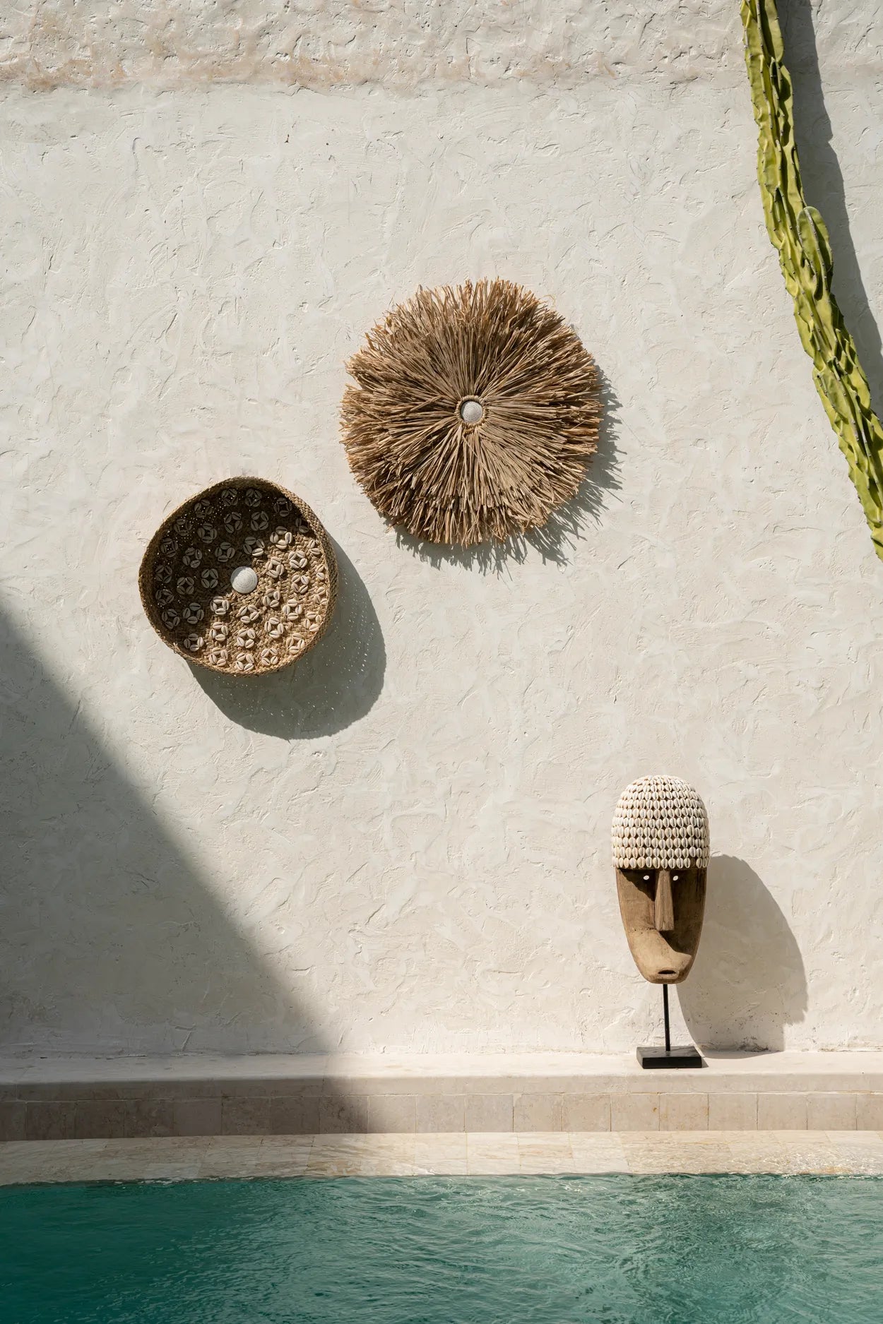 Assiette coquillage Caribe Blanc naturel M