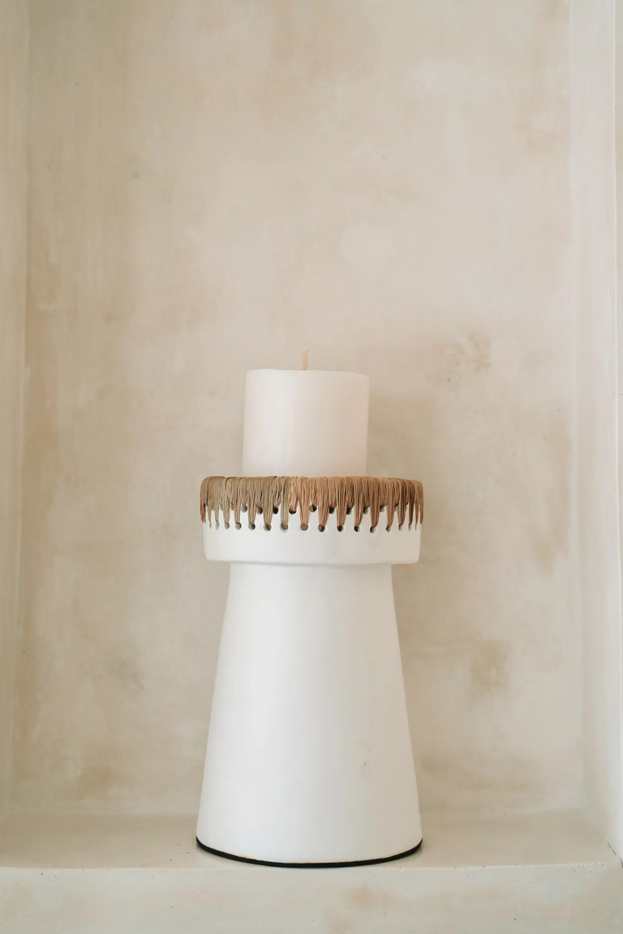 The beautiful candle holder - white of course - L
