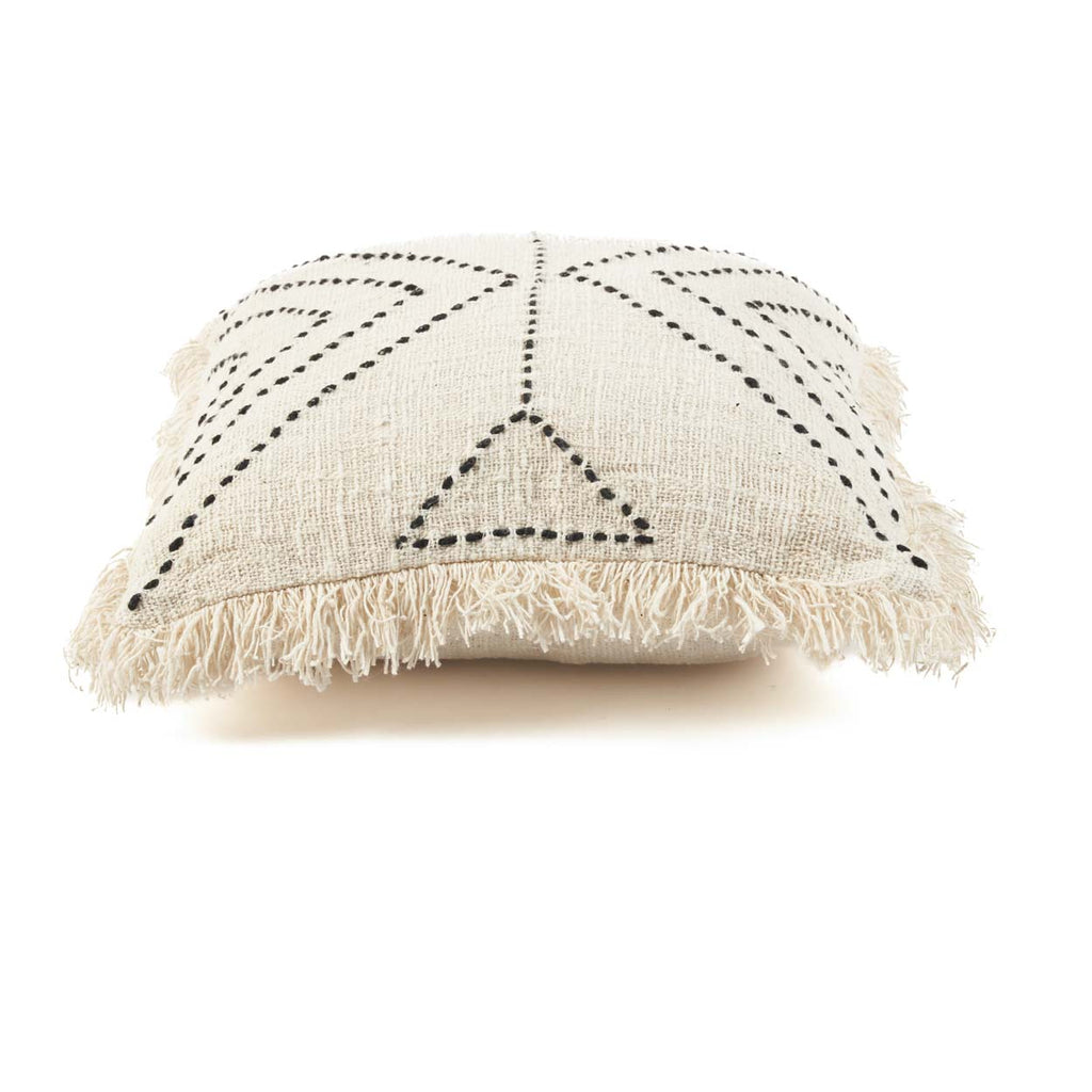 The Tribal Cushion Cover - Natural Black