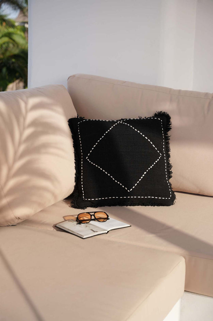 The Kasbah Cushion Cover - Black and White