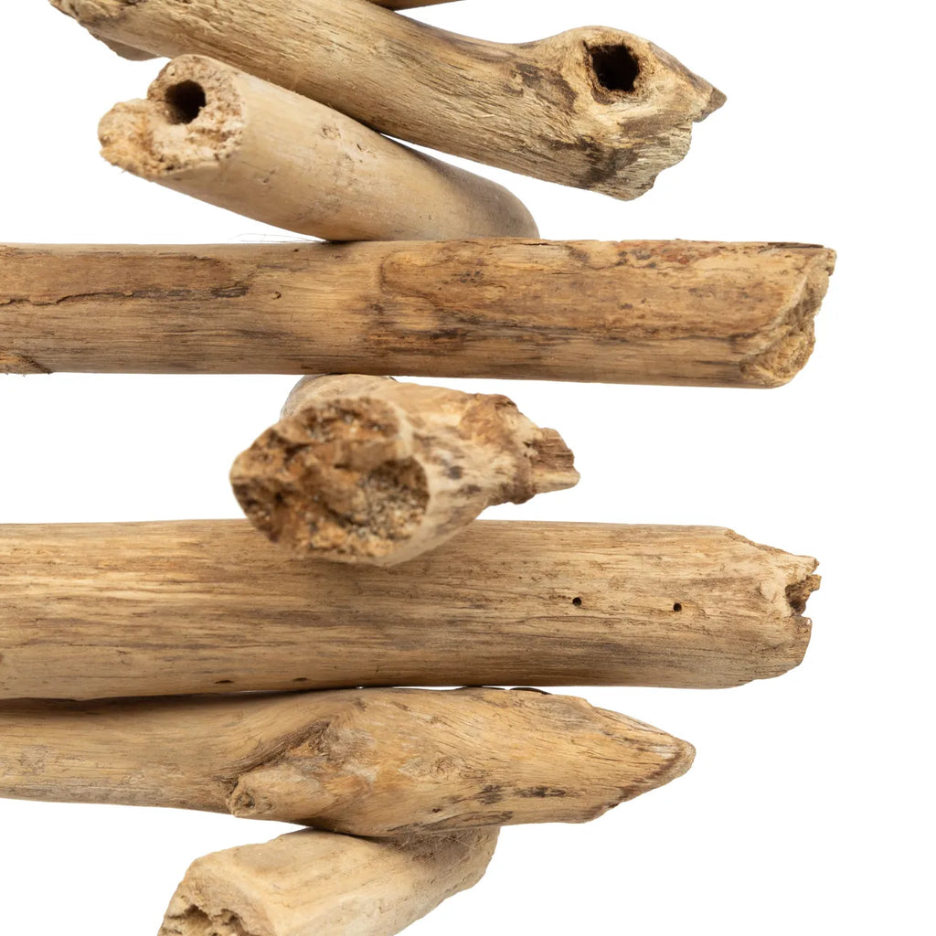 La brosse en bois flotté raphia par 2 pièces