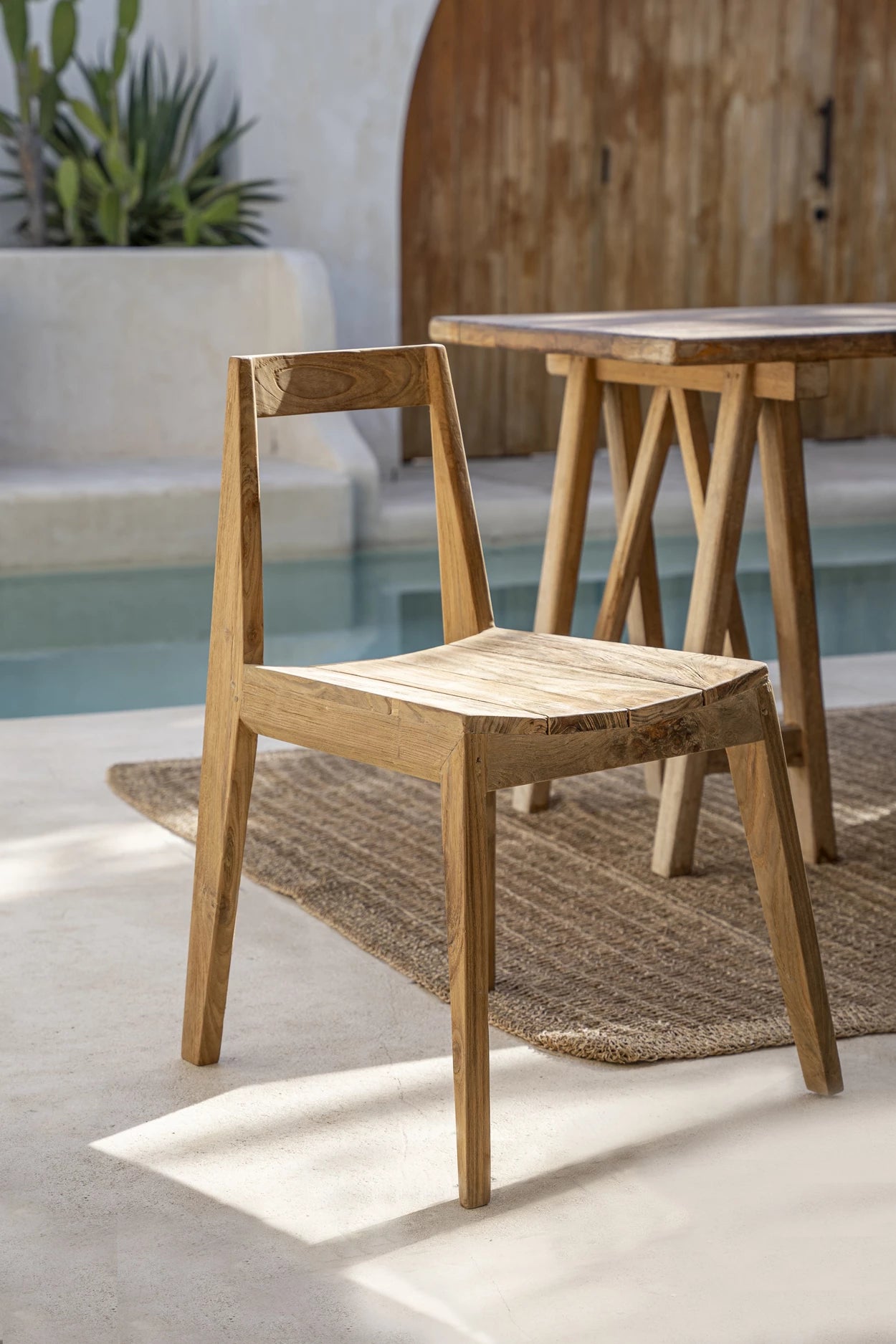 The Paxi Dining Chair - Natural - Outdoors