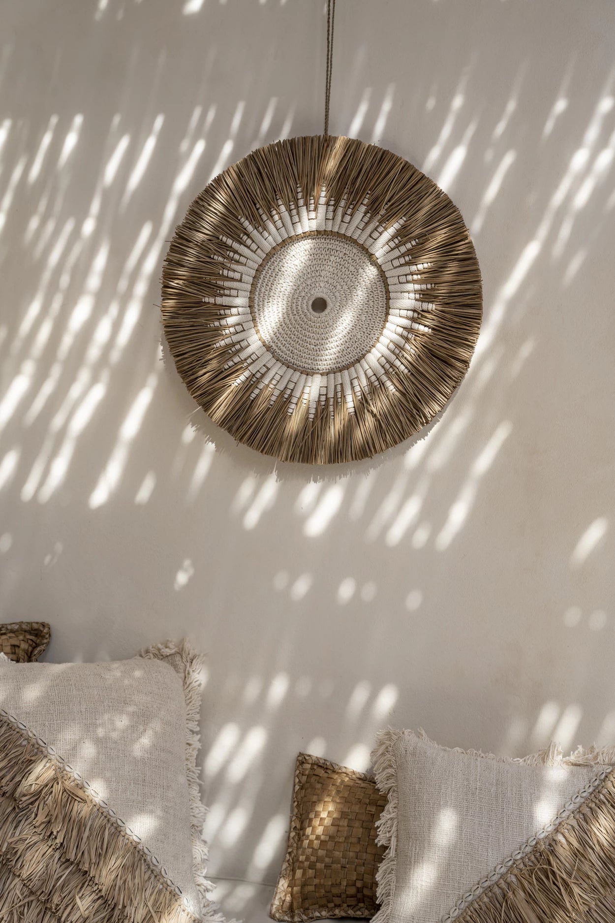 The Raffia Macramé Wall Decoration - White Natural