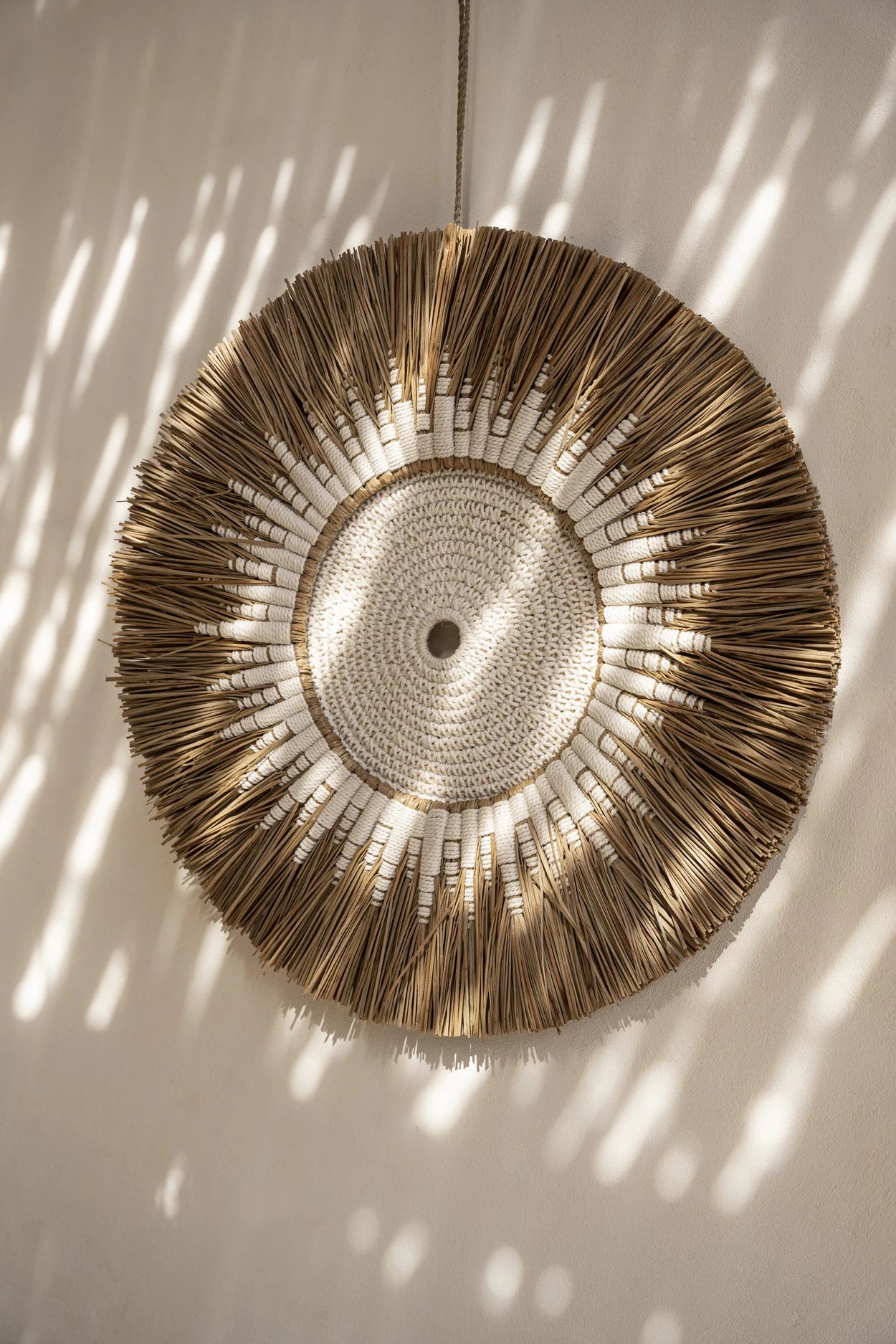 The Raffia Macramé Wall Decoration - White Natural