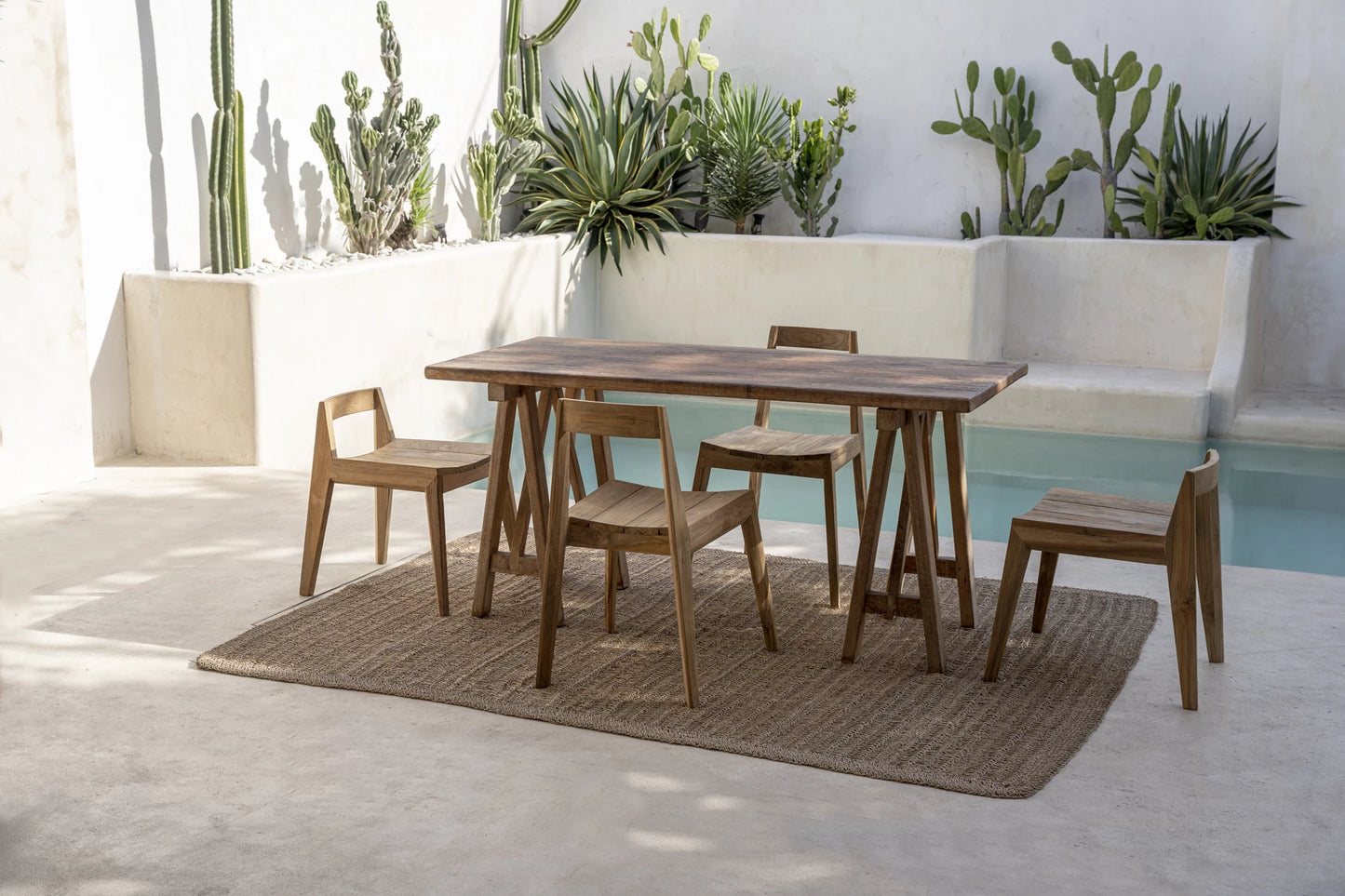 The Paxi Dining Chair - Natural - Outdoors