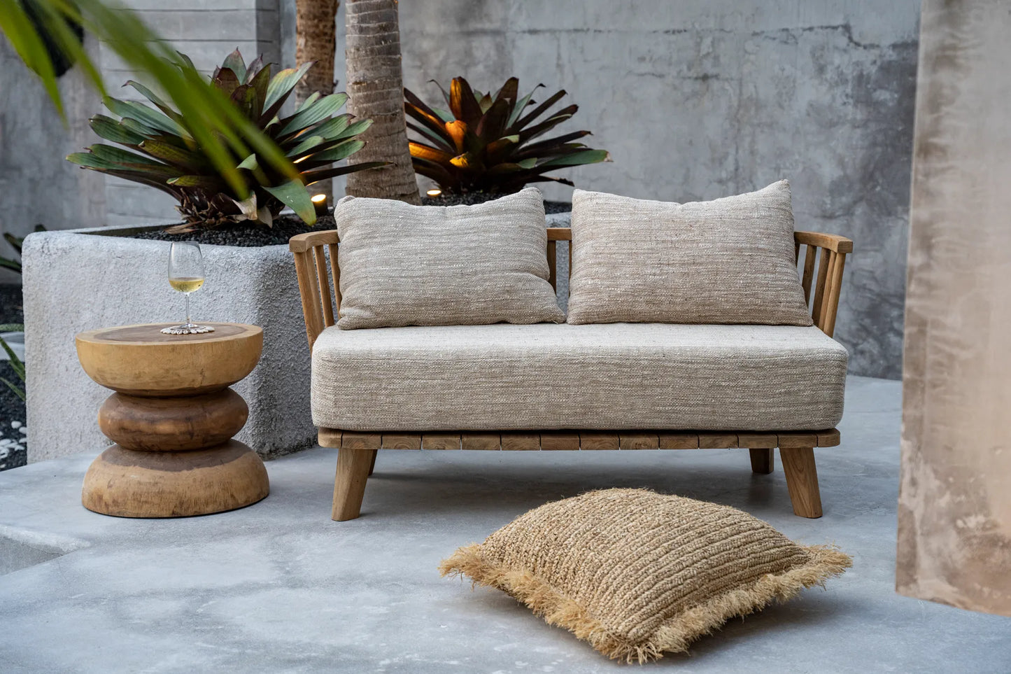 The Malawi Two-seater Sofa - Natural Beige