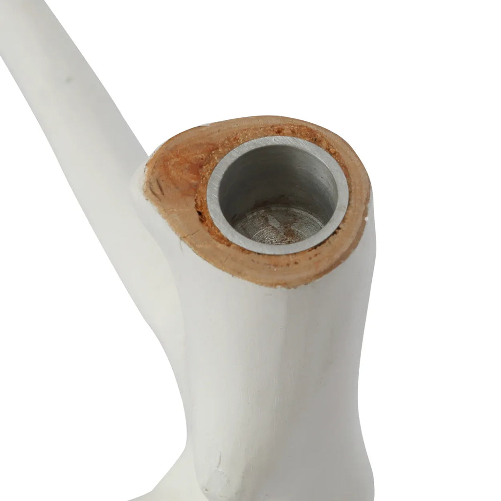The Triple Branch Candle Holder - White
