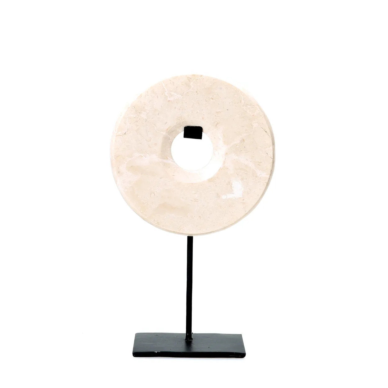 The marble disc on stand - White - M
