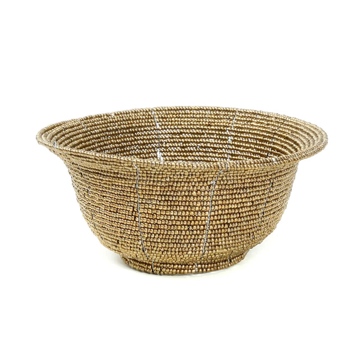 De Beaded Bowl Low - Goud - S