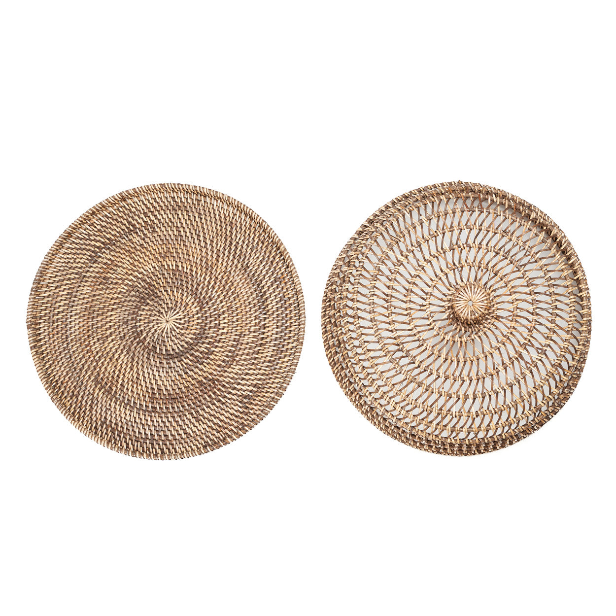 De rotan voedselkap - naturel bruin - L