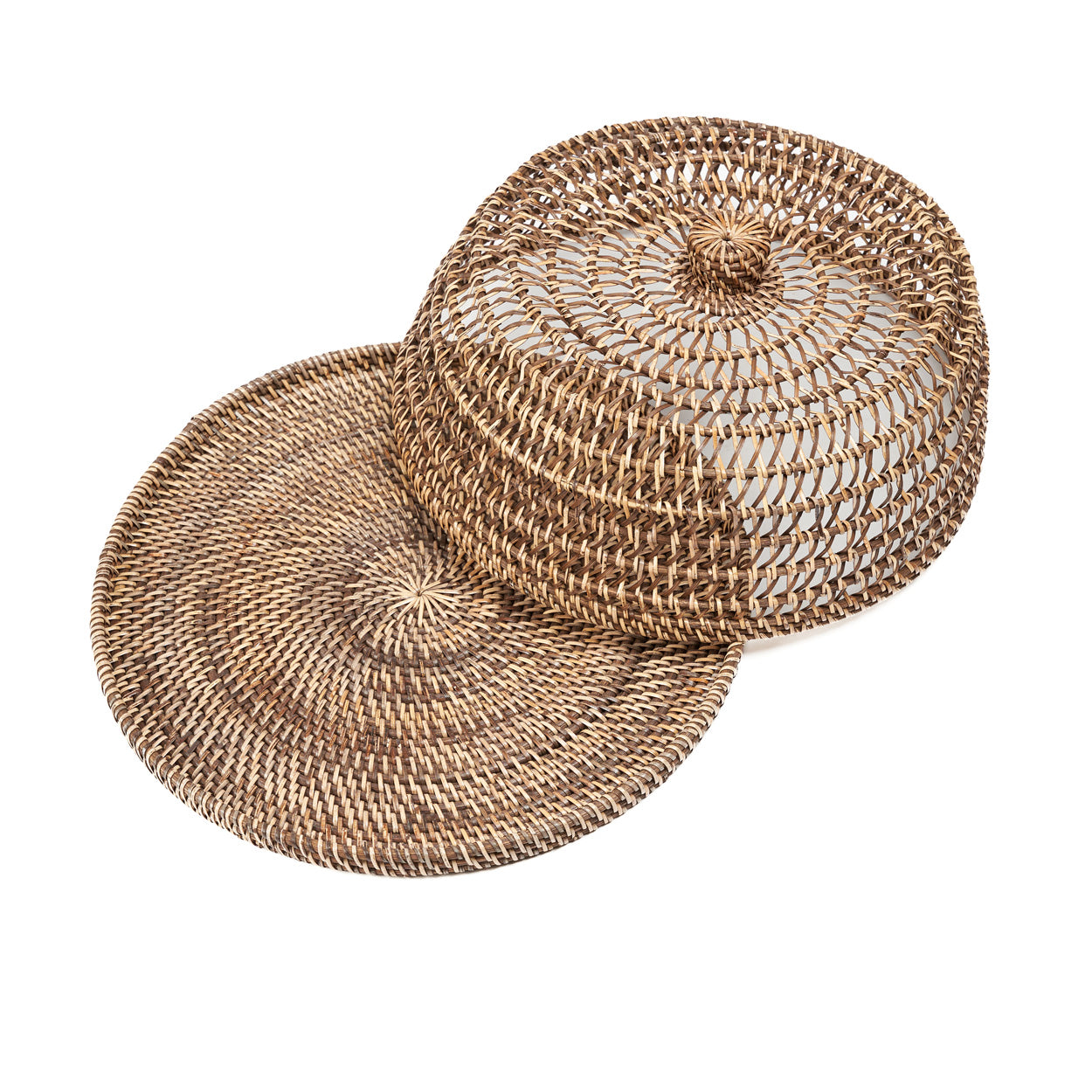 De rotan voedselkap - natuurlijk bruin - M