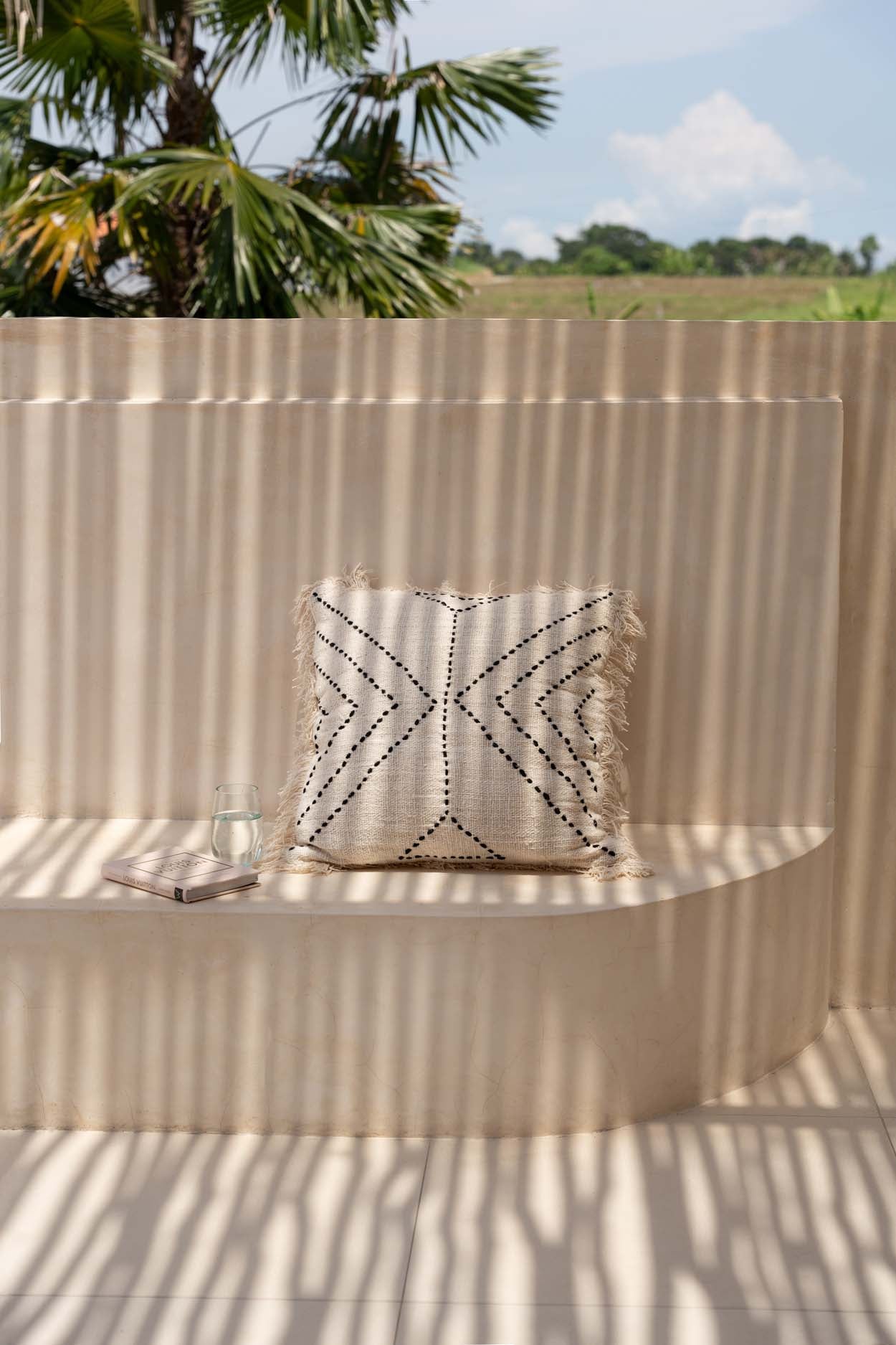 The Tribal Cushion Cover - Natural Black