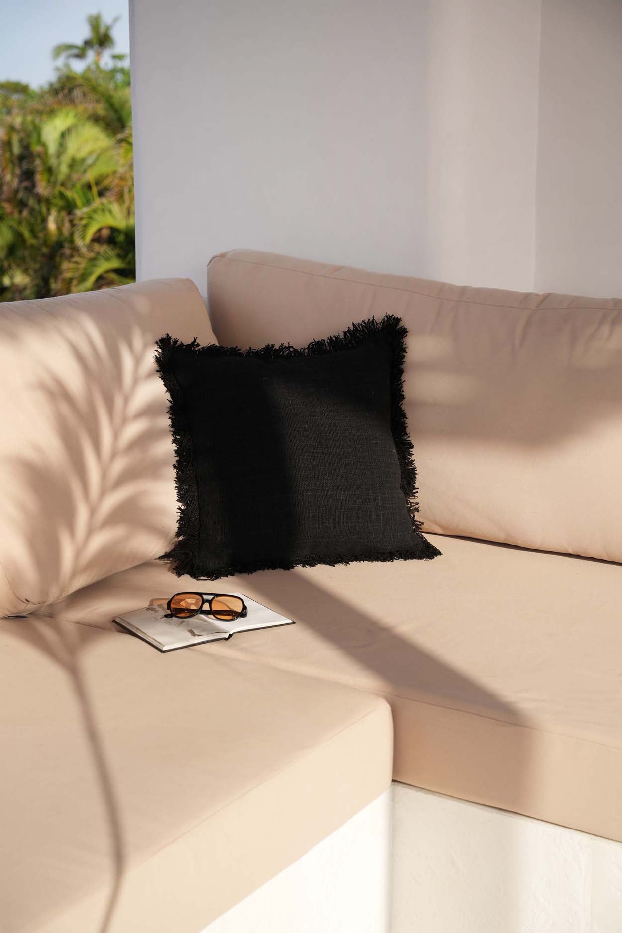 The Full Moon Cushion Cover - Black