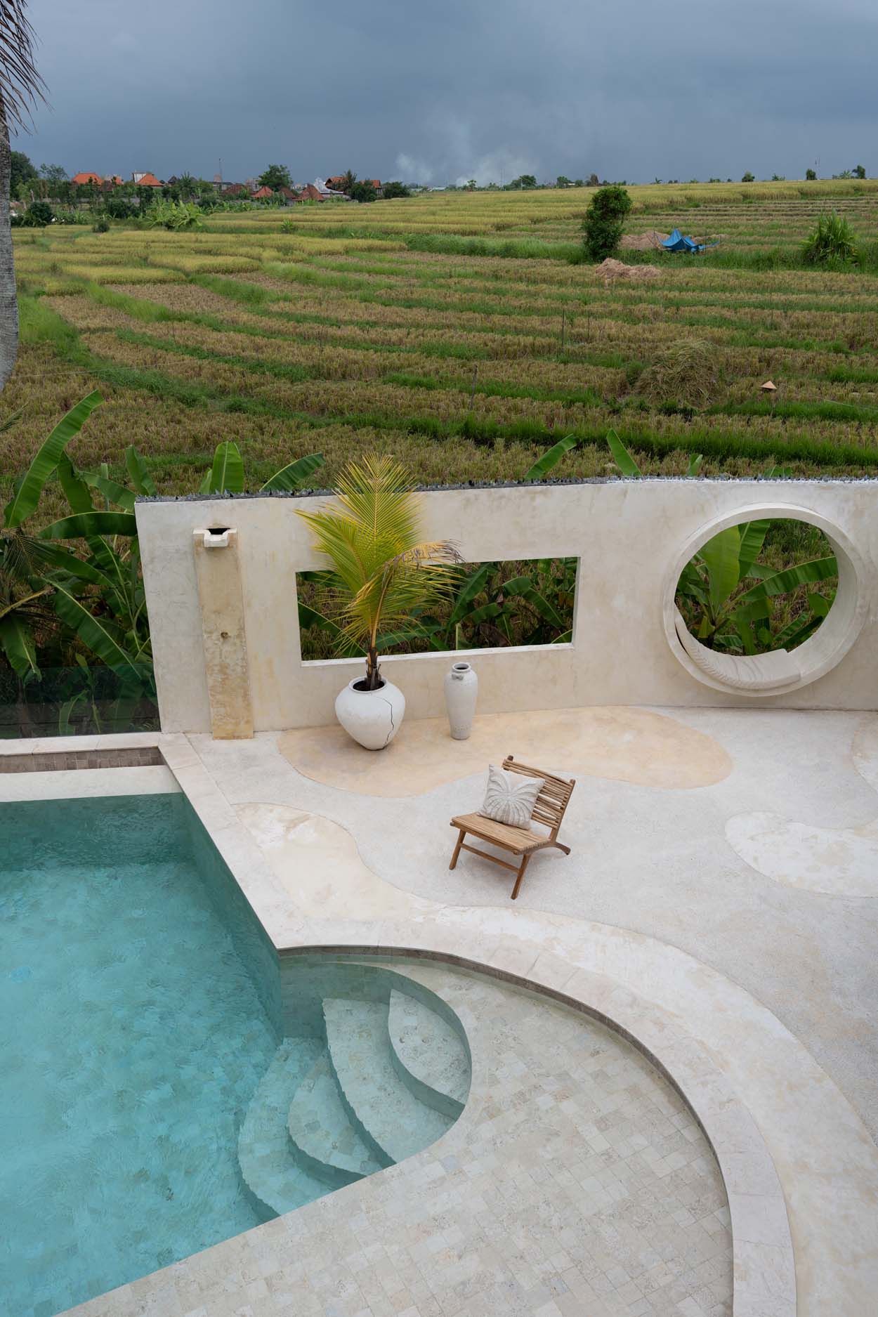 De Isla Palm Kussenhoes - Natuurlijk Wit