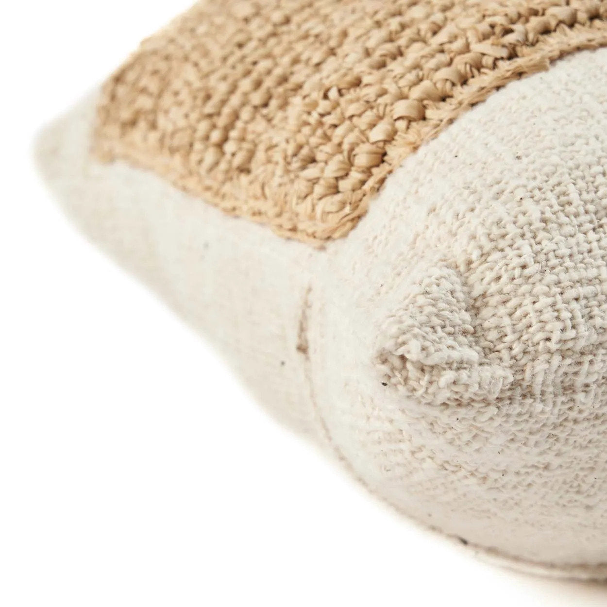 Housse de coussin The Raffia Stamp - Naturel