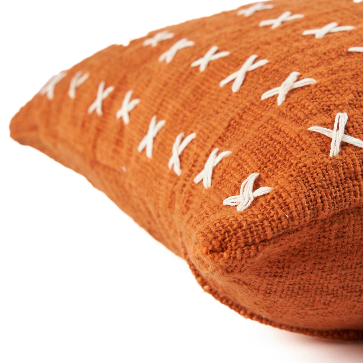 The Zillion Kiss Cushion Cover - Terracotta White