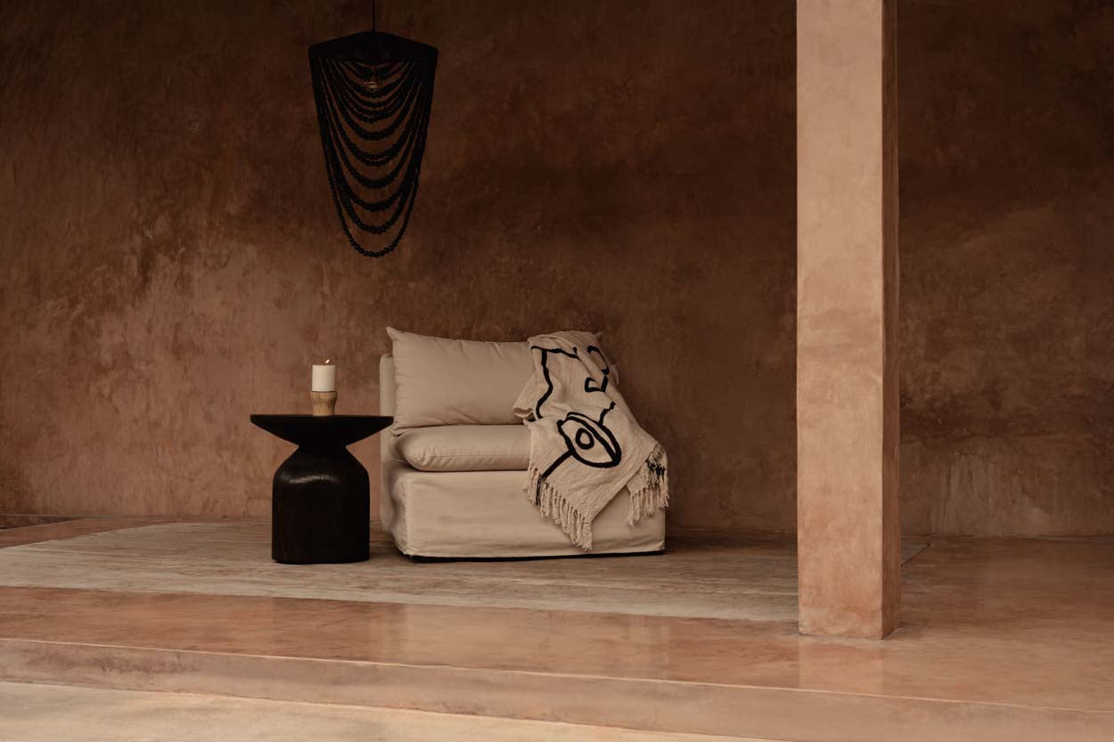 De Evil Eye Bedsprei - Natuurlijk Zwart