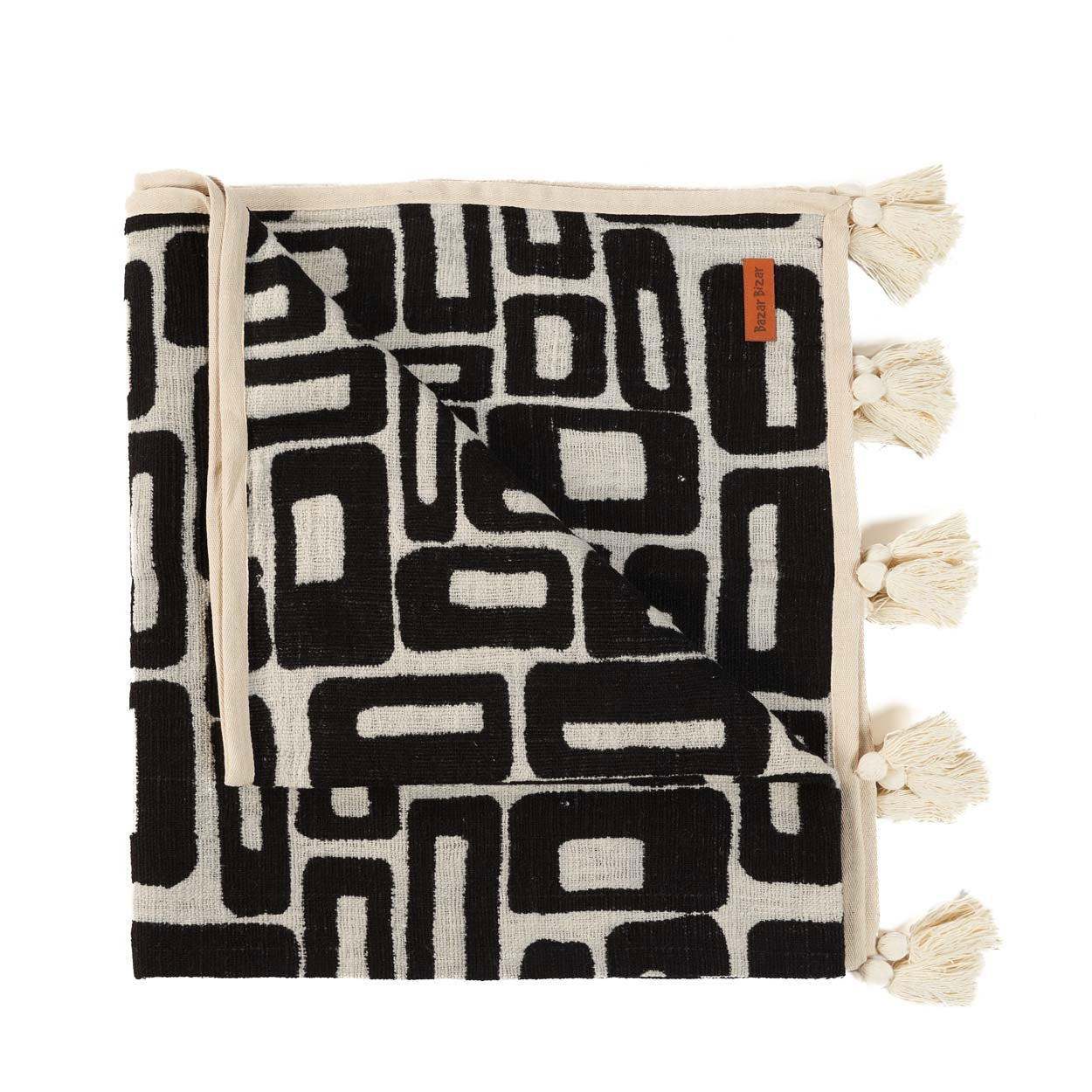 The Aztec Bedspread - Natural Black