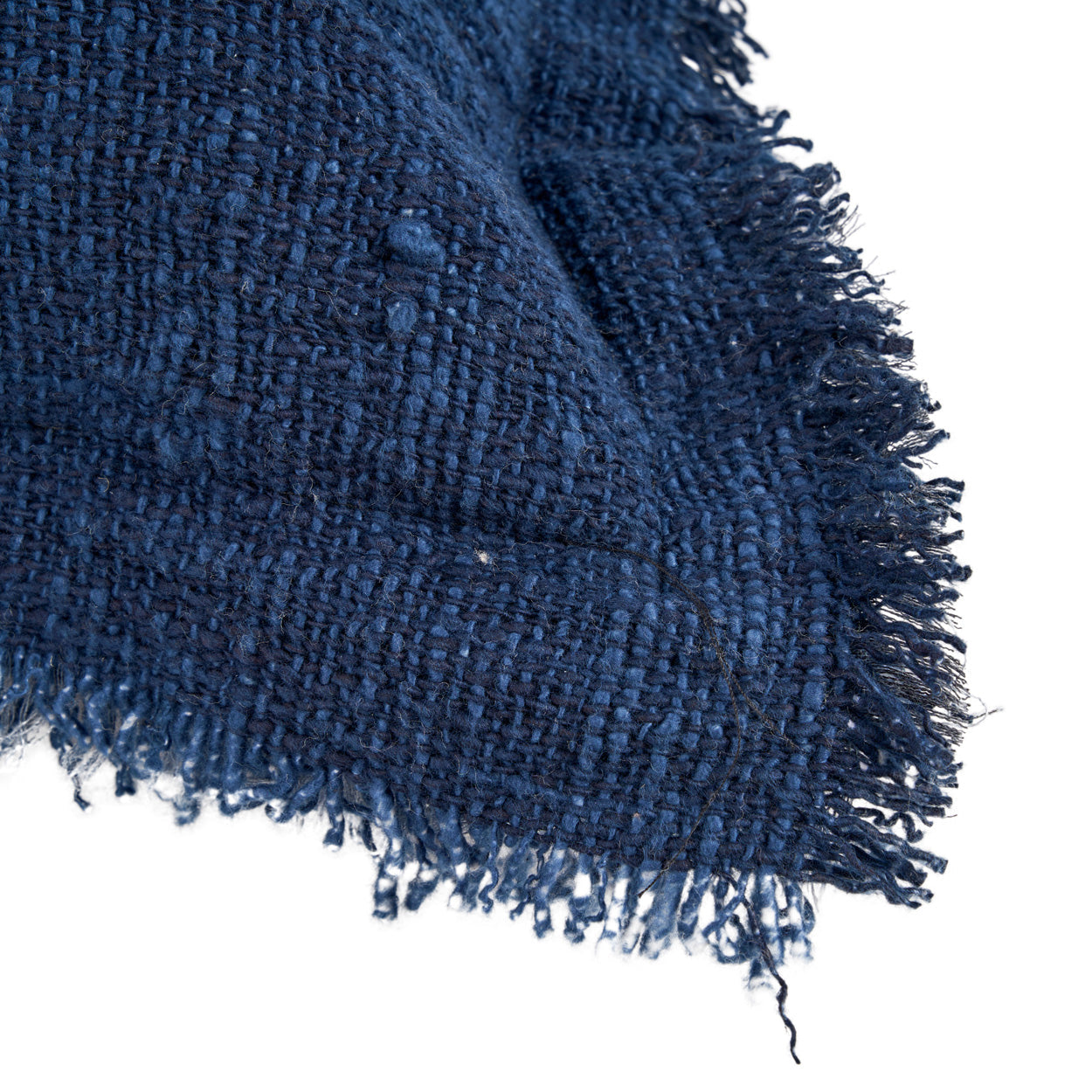 De Indian Blue kussenhoes met franjes