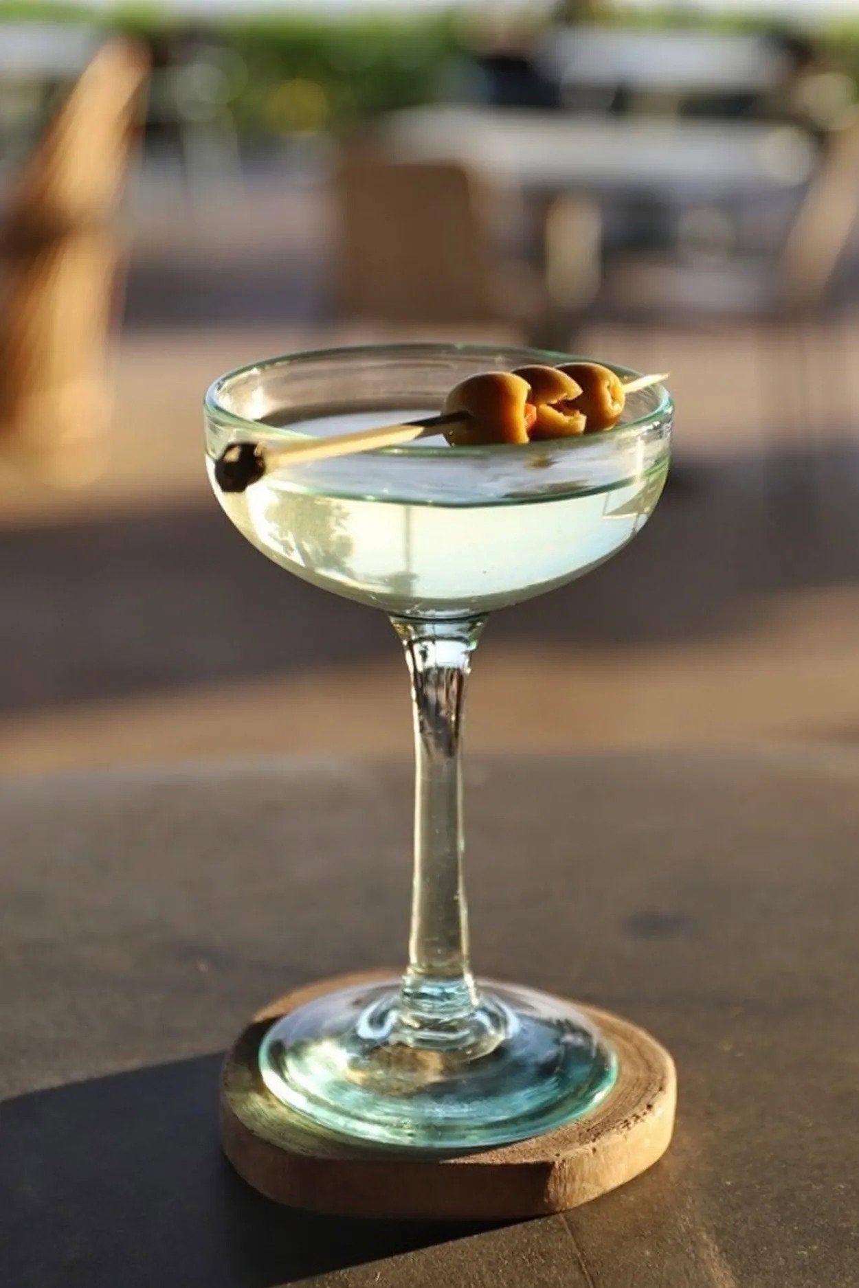 Le dessous de verre Boho en racine de teck