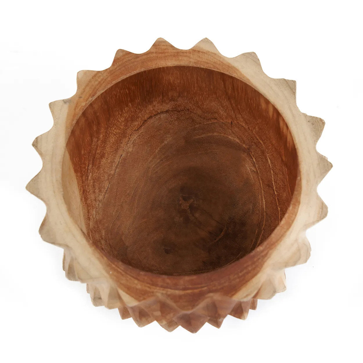 Le bol de durian en racine de teck - S
