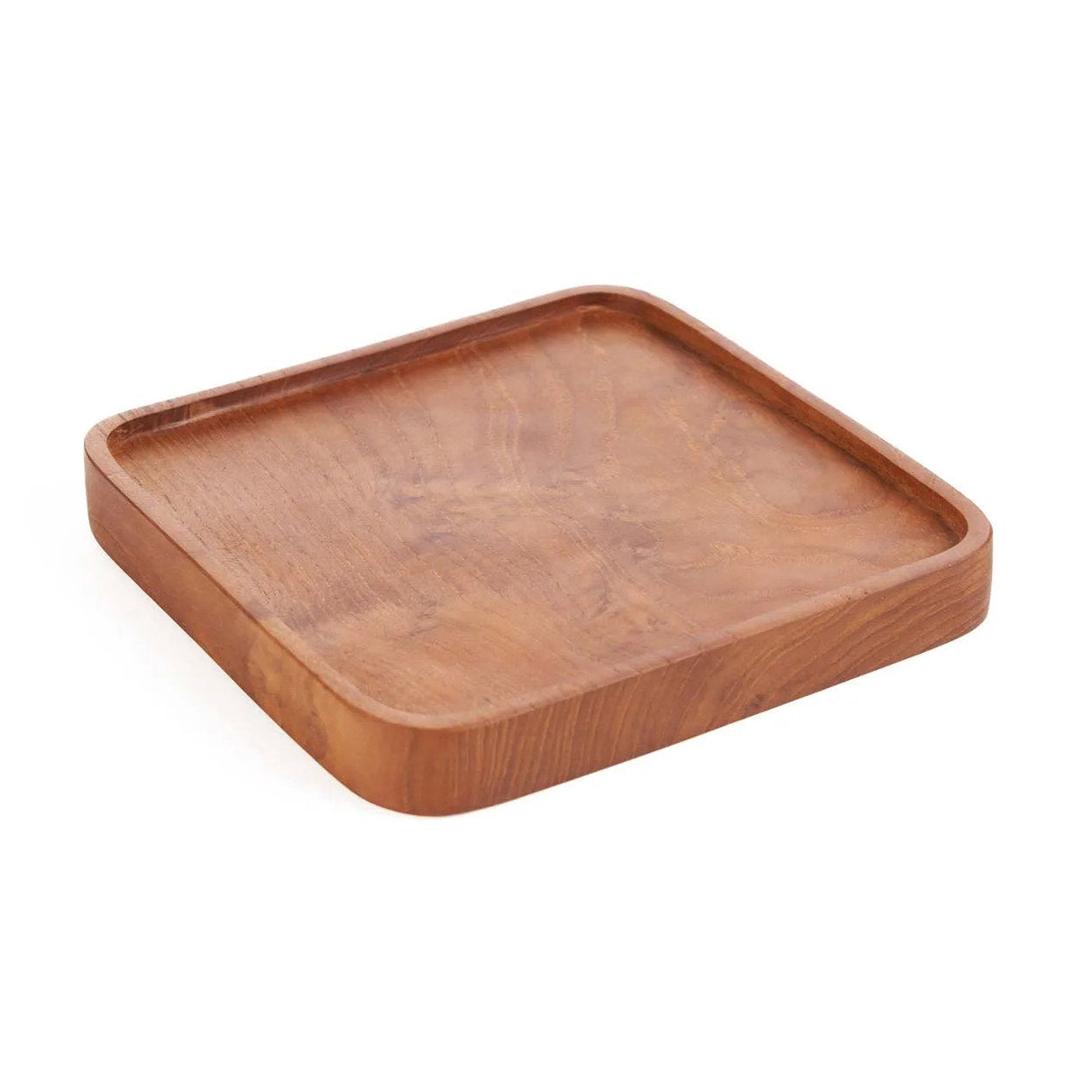 Het vierkante teakbord onderzetter - naturel - XS