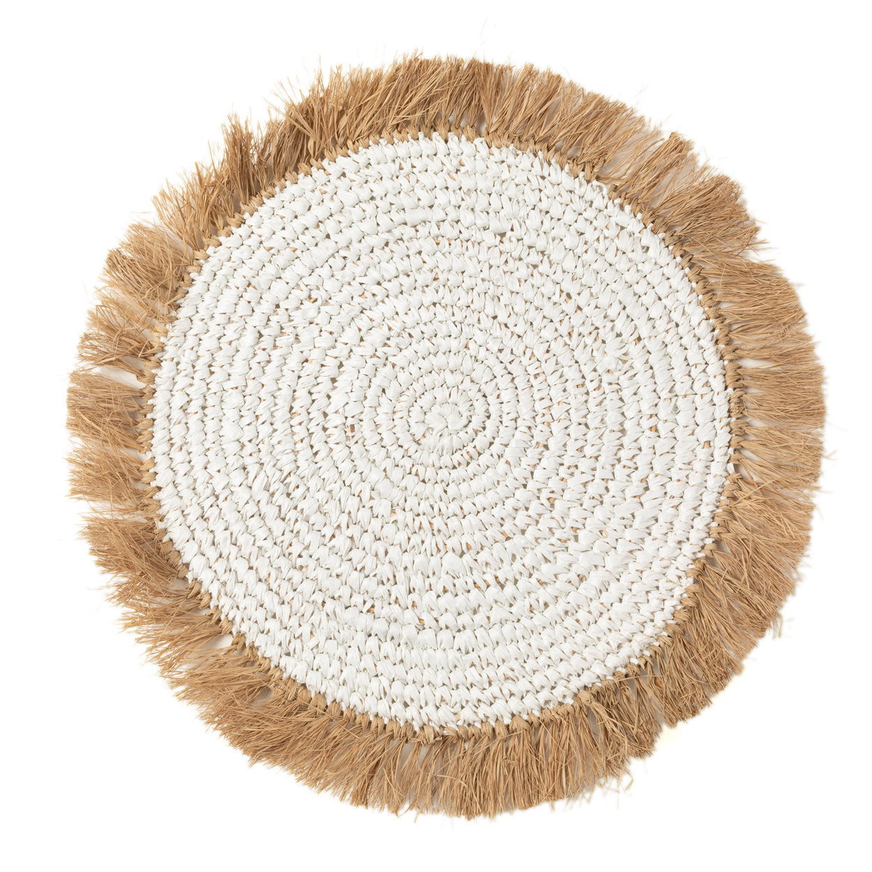 Set de table en raphia jacinthe d'eau - Blanc naturel