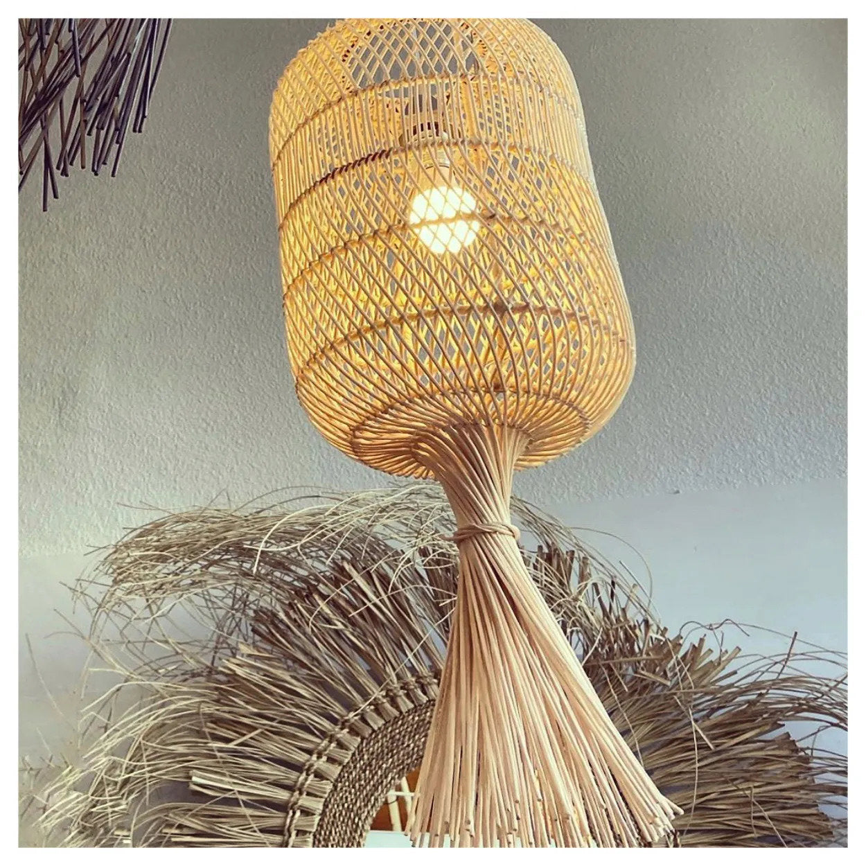 Lampadaire Dumpling - Suspension - Naturel - M