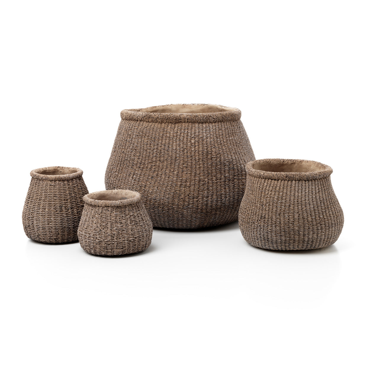 De Faux-Puff plantenpot - bruin - L