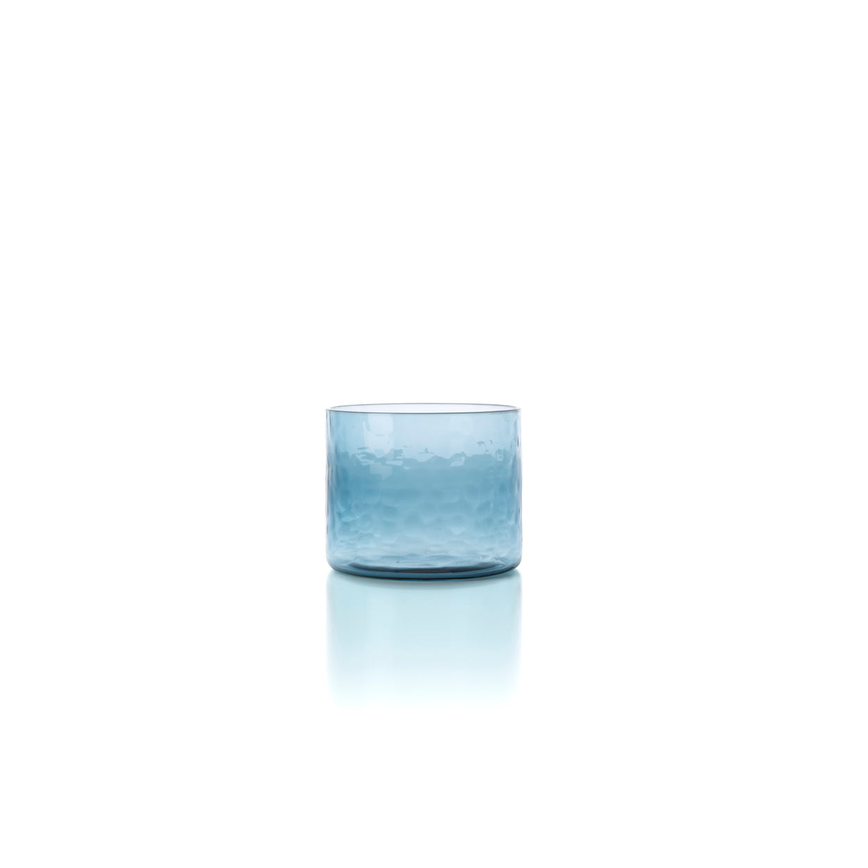 De Azure gehamerde lage tumbler - blauw