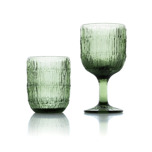 Mos Rimpel waterglas - groen