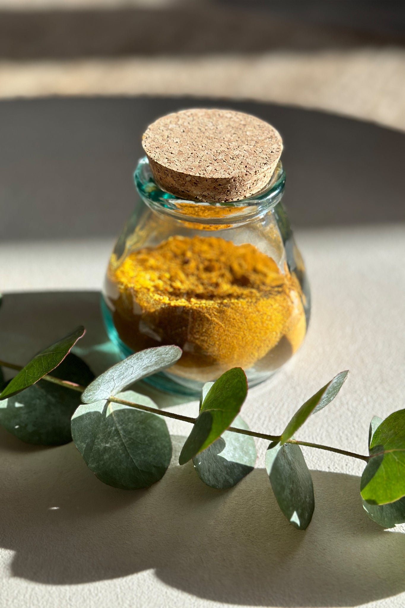Le pot en verre Belly - Bleu - M