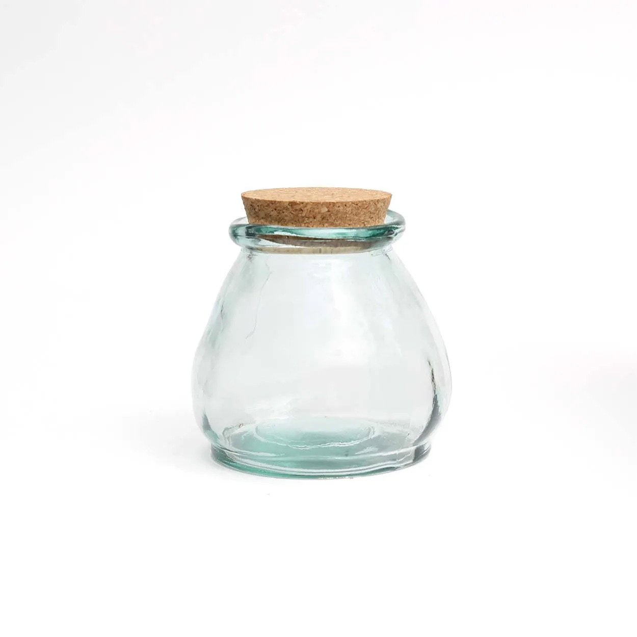 Le pot en verre Belly - Bleu - S