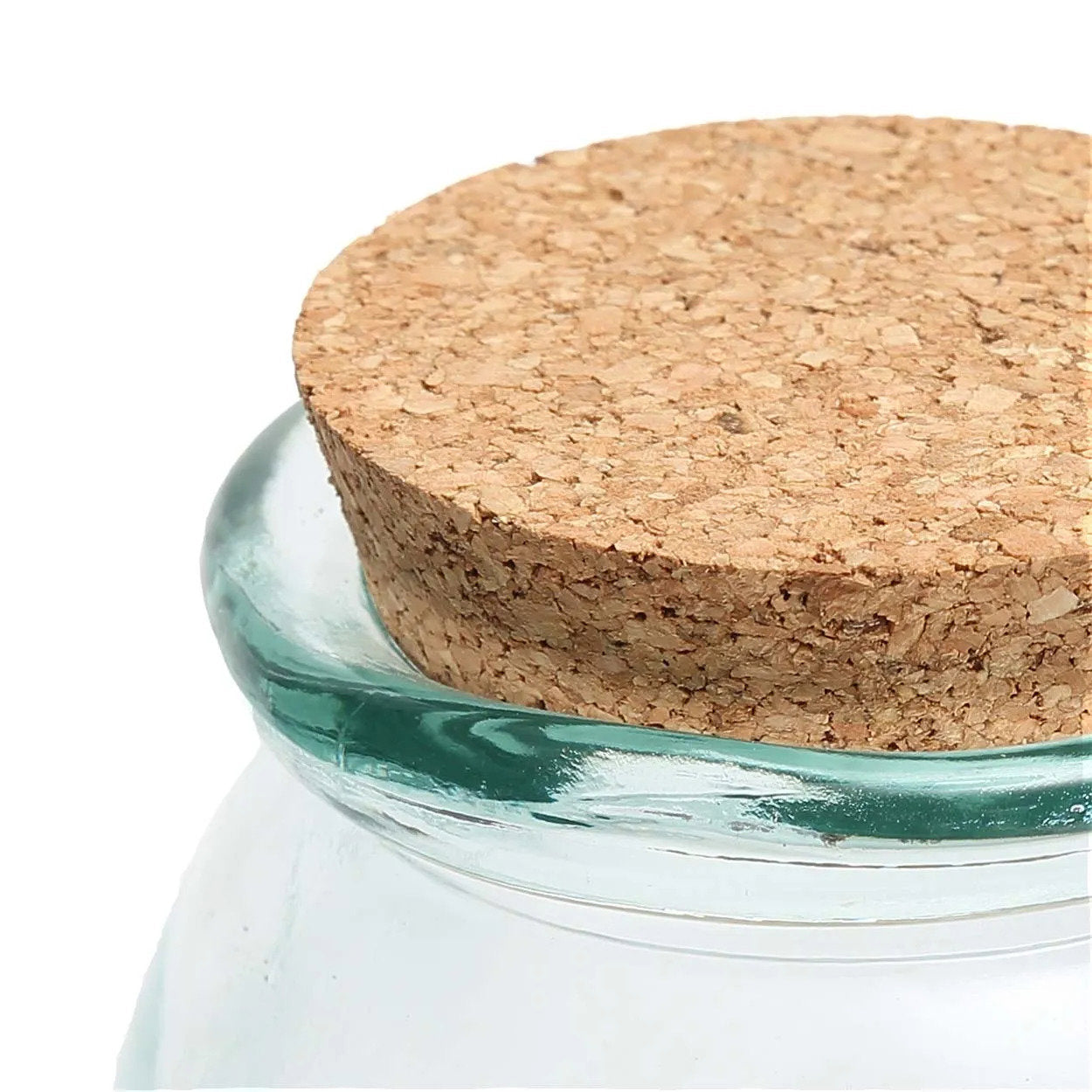 Le pot en verre Belly - Bleu - S