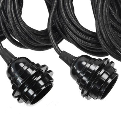 Plafonnier - Noir - 5 luminaires