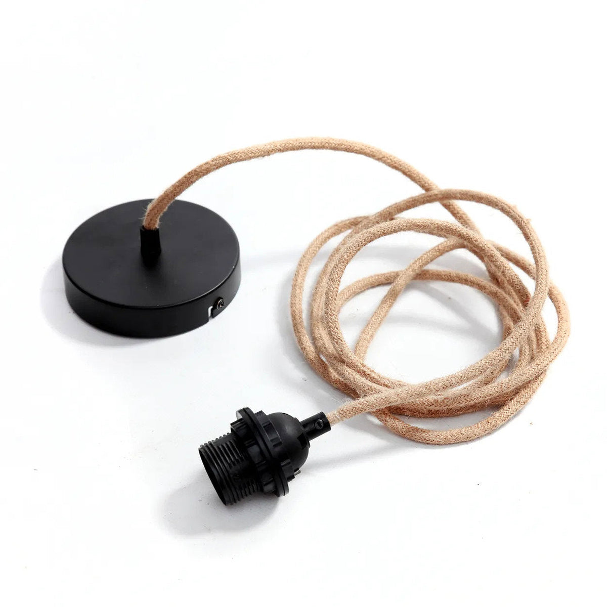 Fitting Lamp Plafond - Naturel/ Zwart - 1 Fitting