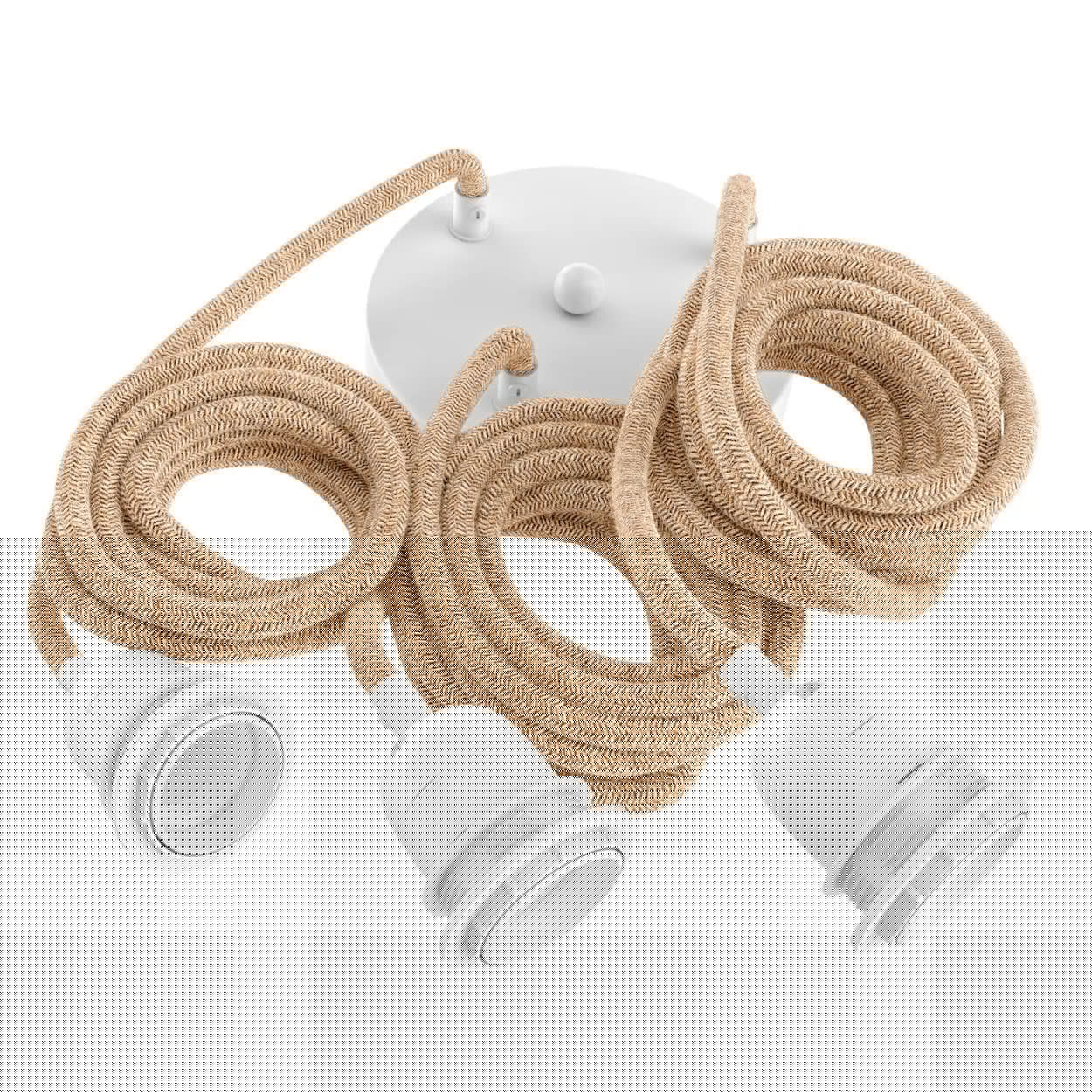 Fitting lamp ceiling - Natural/White - 3 Fittings