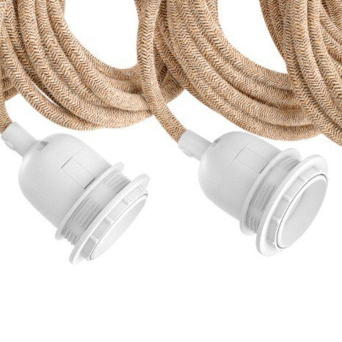 Fitting lamp plafond - Naturel/ Wit - 5 Fittingen