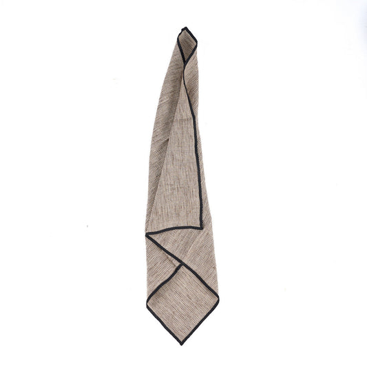 Linnen Code Servet - Natuurlijk Zwart - 45x45